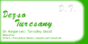 dezso turcsany business card